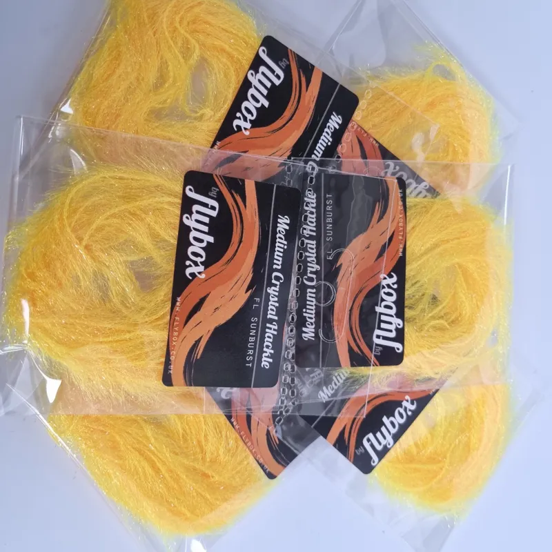 Flybox Medium Crystal Hackle in Fl.Sunburst-2